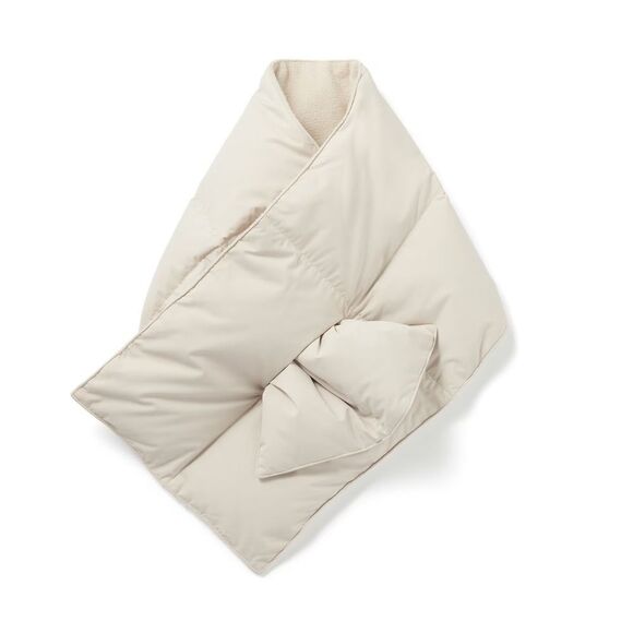 COMPANIA FANTASTICA Puffer Scarf in Stone / Off White - Picture 2 of 6